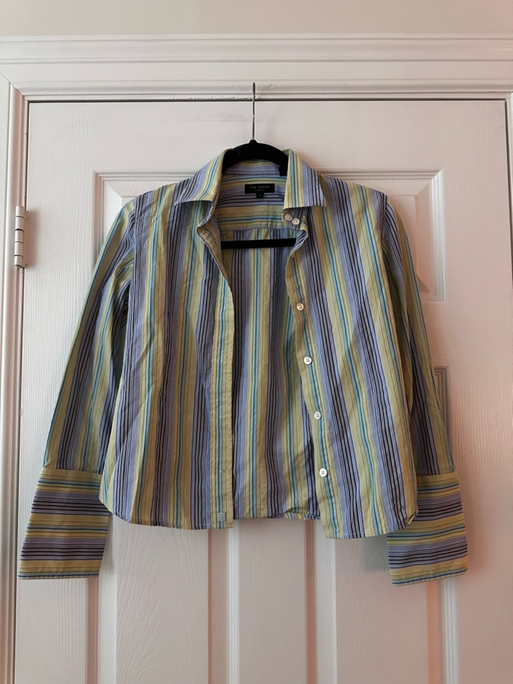 Ted Baker London Multi-Color Striped Button-Down Shirt